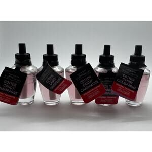 White Barn Bath & Body Works Wallflower Refill Bulb Lot 5 COTTON CANDY CHAMPAGNE